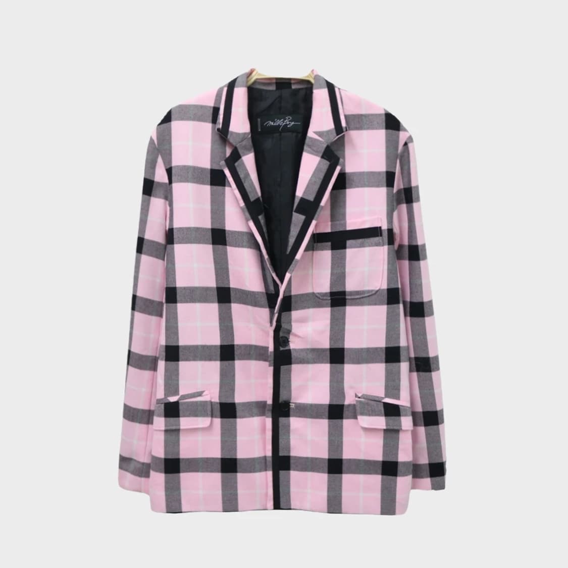 밀크보이 딸기우유 체크 셋업 61445 상품이미지2