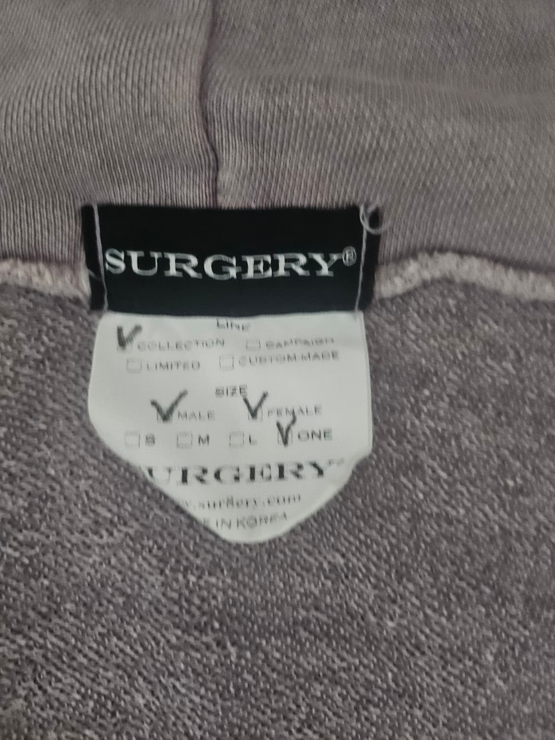 써저리 리메이크 오버 피그먼트 후드집업 상품이미지2