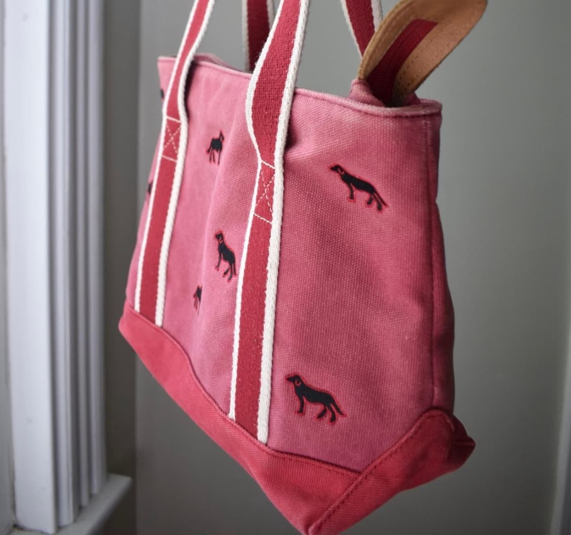 L.L.Bean Boat and Tote 핑크 강아지 자수 토트백 / 엘 상품이미지5