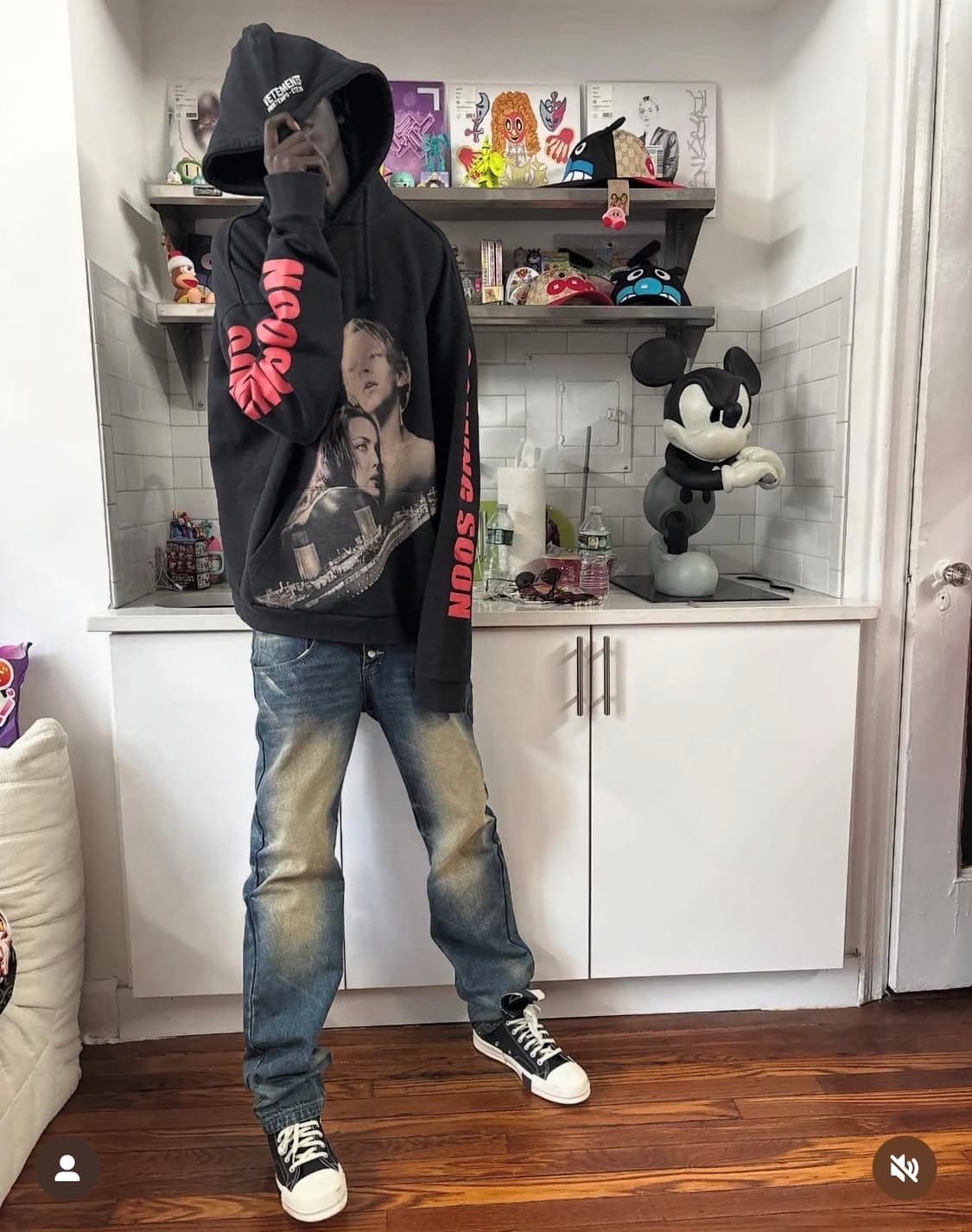 릭오웬스 컨버스 로우 블랙 8.5 상품이미지1