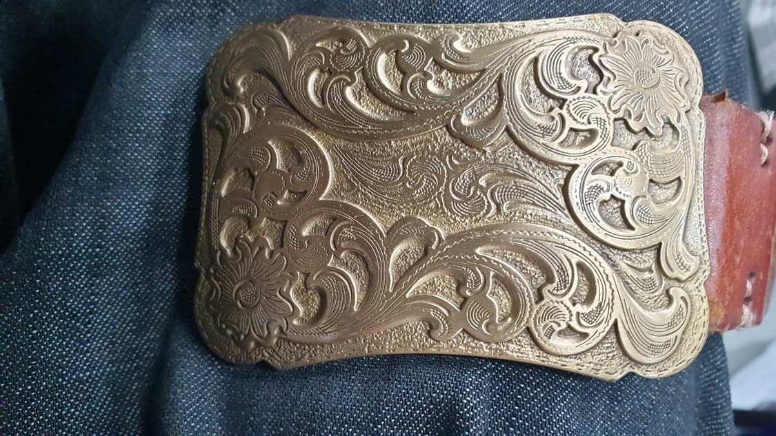 빈티지  금장버클가죽 벨트 상품이미지6