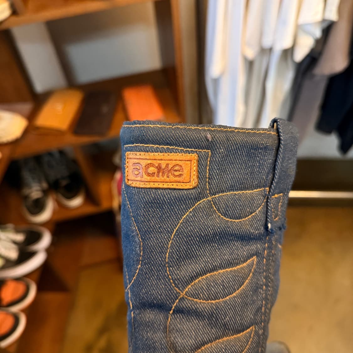 70S ACME 데님 웨스턴 카우보이 부츠 230 MADE IN USA 상품이미지4