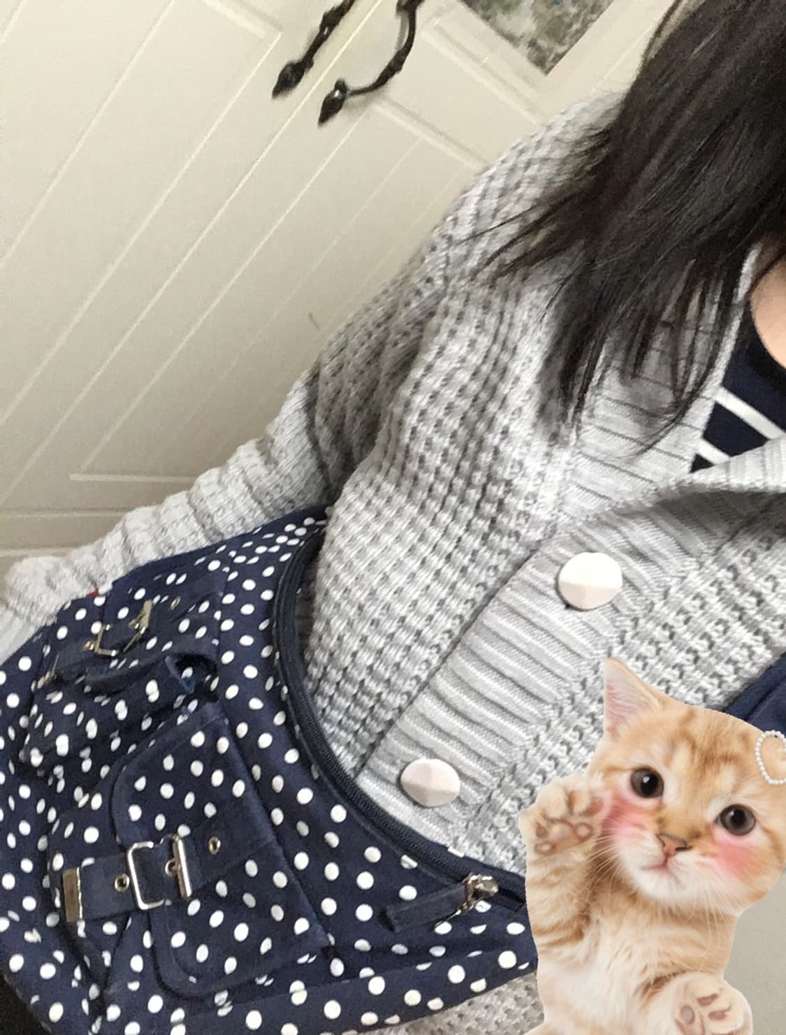 일본빈티지 네이비 도트 크로스백 숄더백 y2k 모리걸 상품이미지2