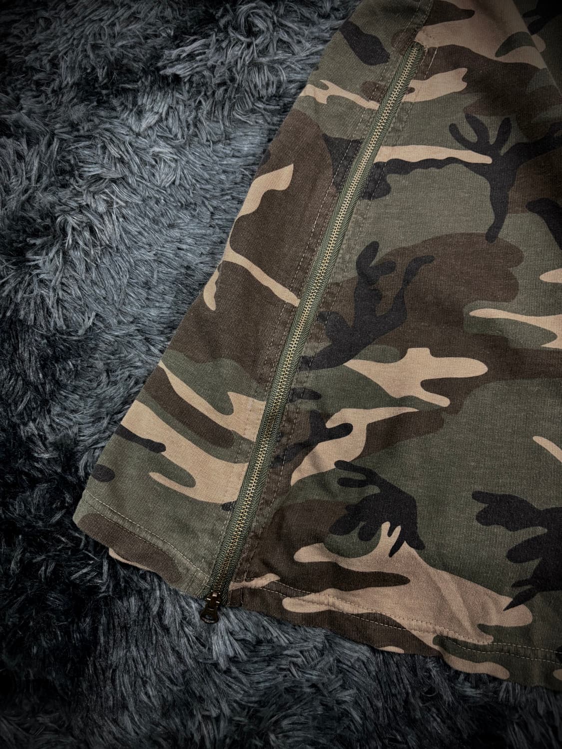 밀리터리 지퍼 디테일 롱 스웻스커트 상품이미지6