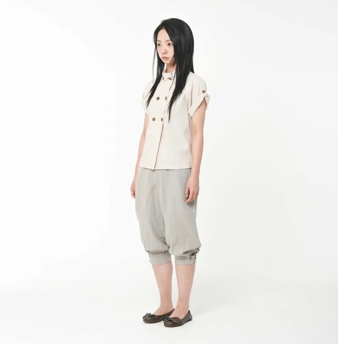 사파리스팟 Double Breasted Linen Half Shirt 상품이미지2