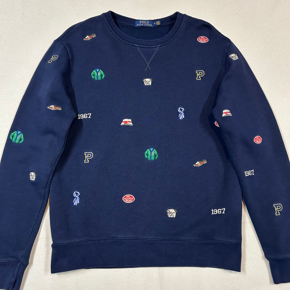 M) 폴로 랄프로렌 네이비 엠브로이드 자수 맨투맨 상품이미지2
