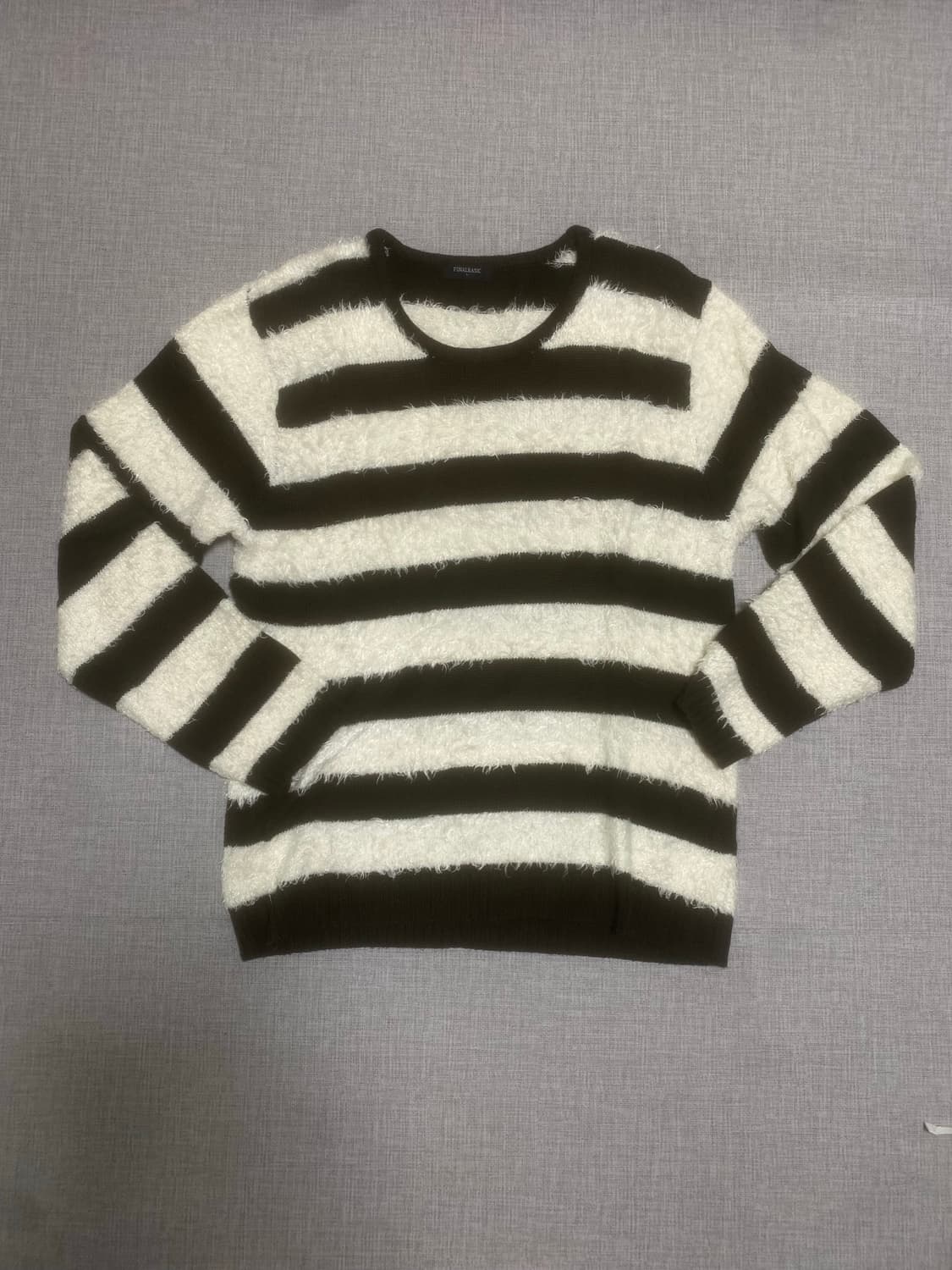 일본빈티지 Finalbasic 바선생 스트라이프 모헤어니트스웨터 상품이미지1