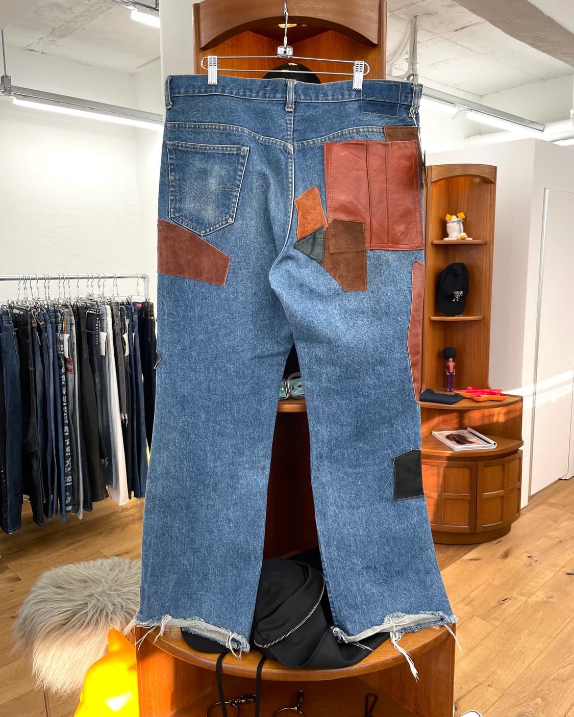 [38] 70s 리바이스 517 레더 패치 데님 팬츠 상품이미지5