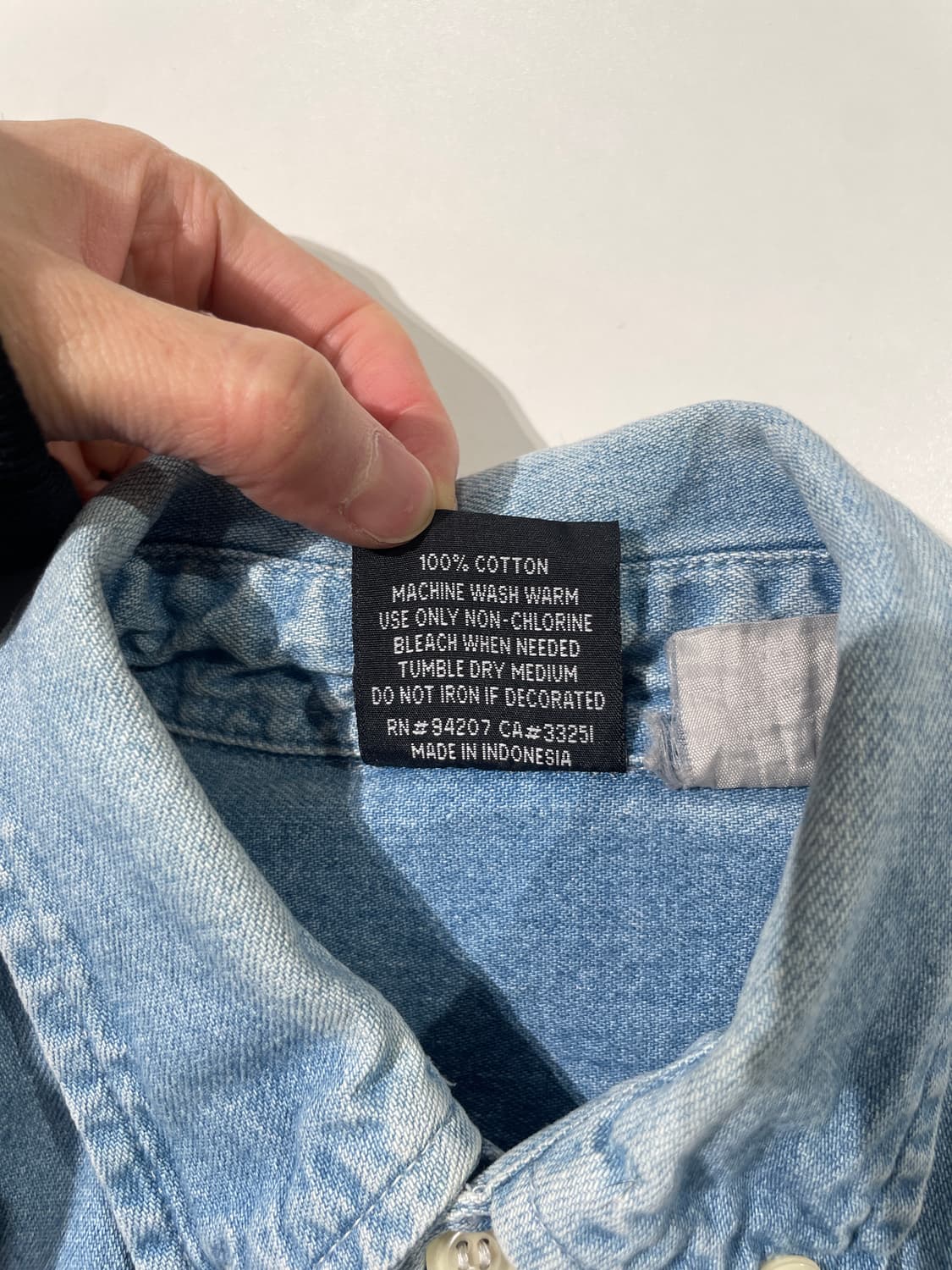 플래닛 할리우드 연청 싱글 포켓 데님 셔츠 상품이미지8