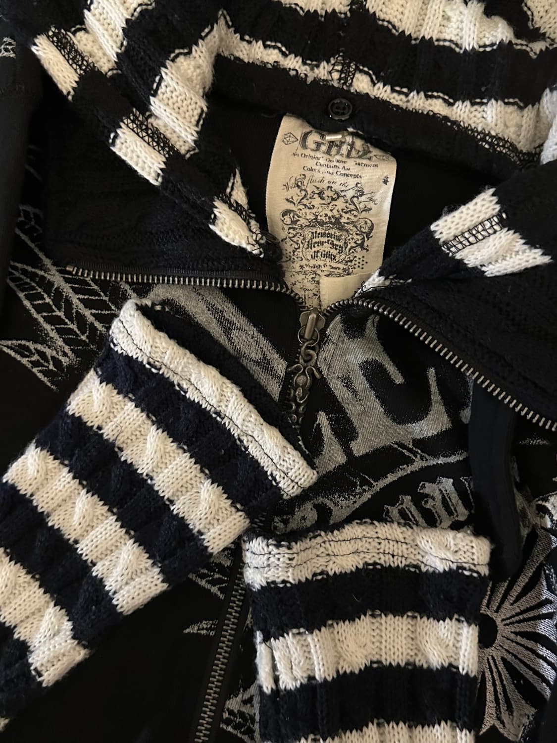 Glitz vintage punk hoodie 글리츠 펑크 집업 상품이미지1