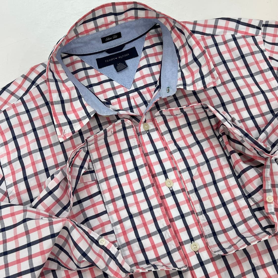 타미힐피거 슬림핏 체크 셔츠 L 상품이미지7