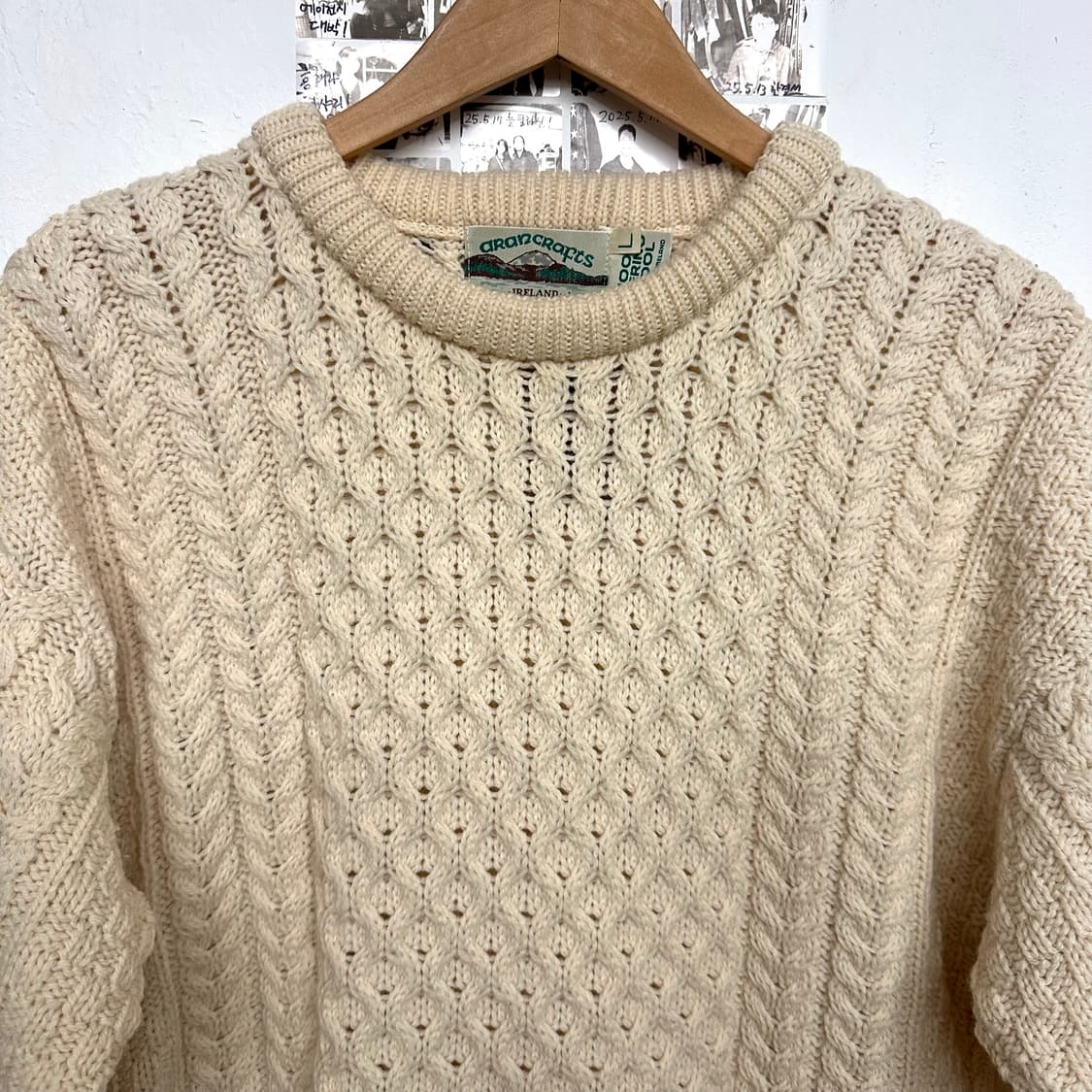 아란 크래프크 피셔맨 울 스웨터 상품이미지3