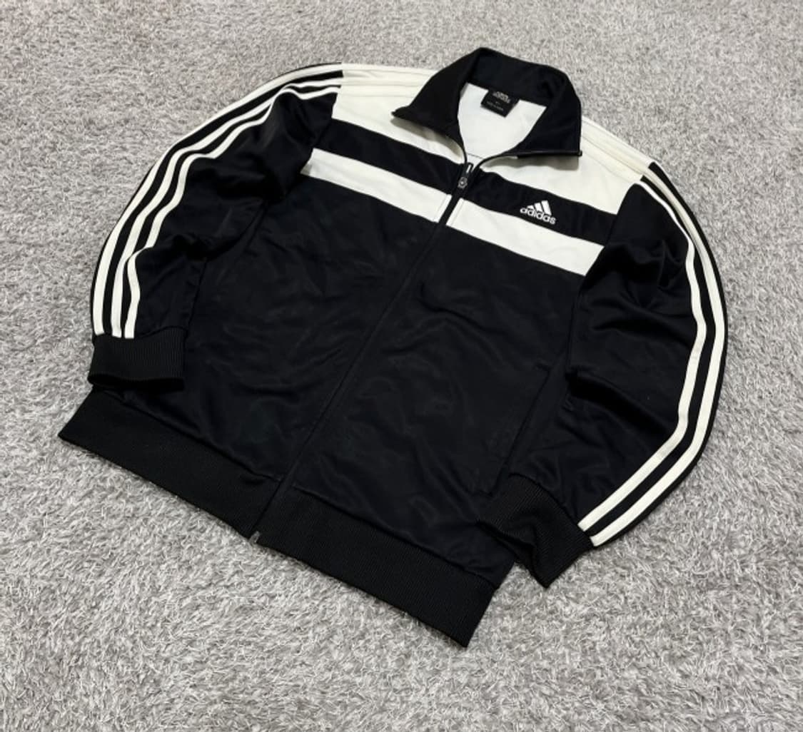 아디다스 블랙 검흰 트랙탑 져지집업 90~95 상품이미지1