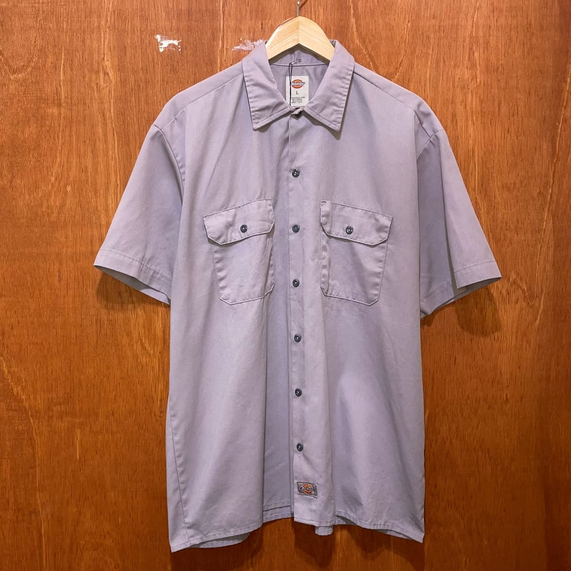 (L) Dickies 디키즈 반팔 워크 셔츠 그레이 상품이미지1