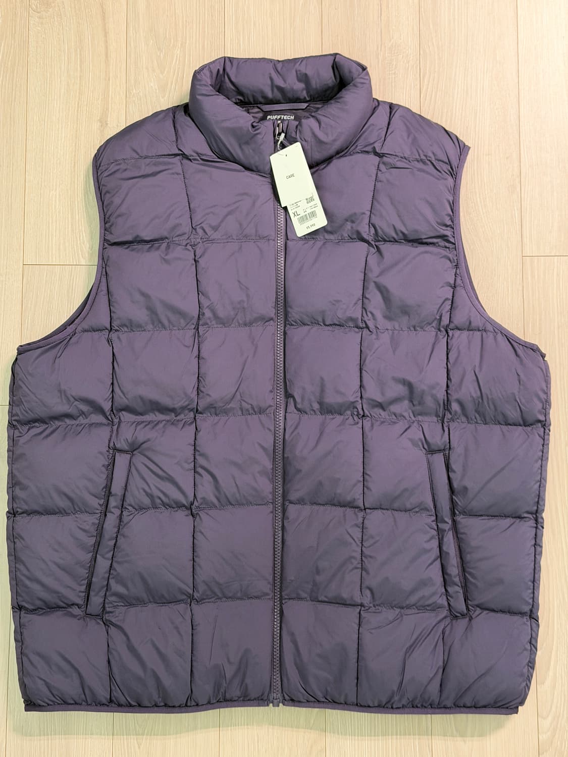 유니클로 퍼프테크 베스트 XL 보라색 새상품 상품이미지1