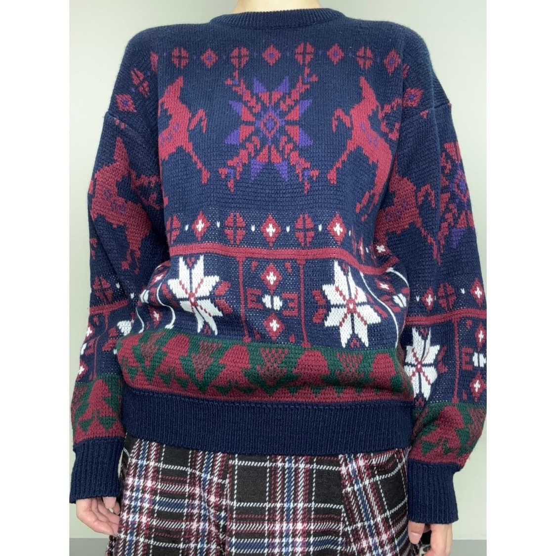 빈티지 노르딕 니트 스웨터 상품이미지1