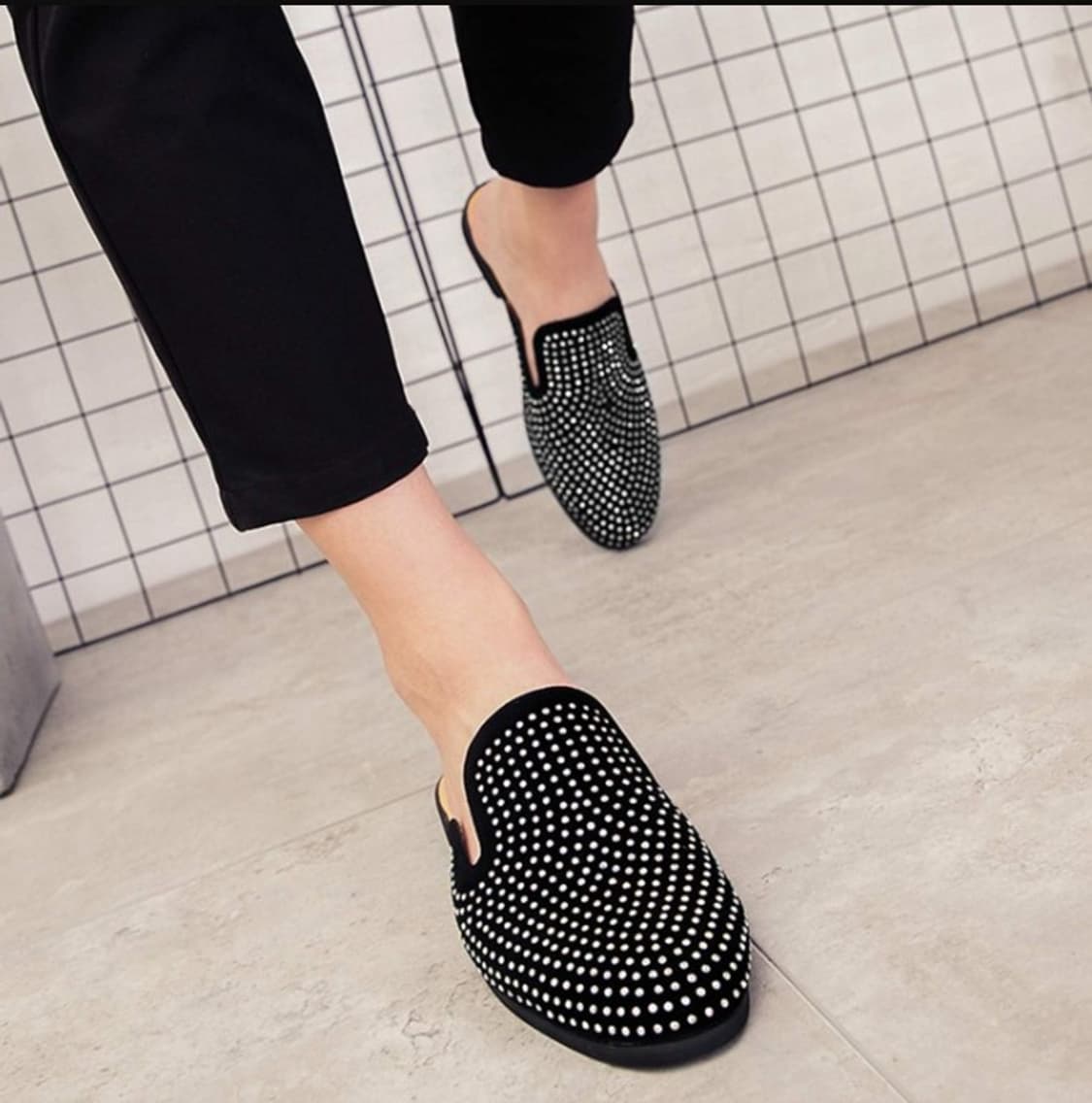 라인스톤 뮬 슬리퍼(새상품) 상품이미지3