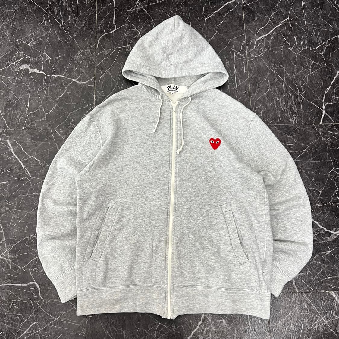 꼼데가르송 레드와펜 후드집업 그레이 상품이미지1