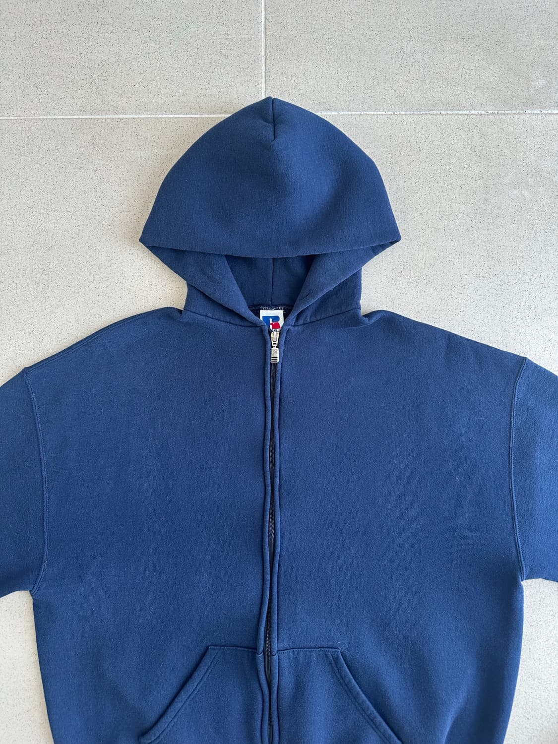 90s 빈티지 러셀 후드집업 네이비 XL 상품이미지4
