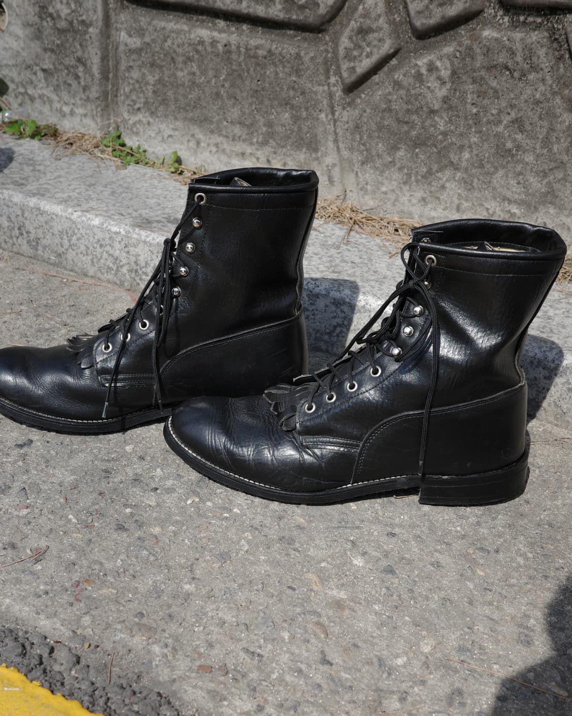 80s Texas Brand 킬티 레이스업 워크 부츠 상품이미지3