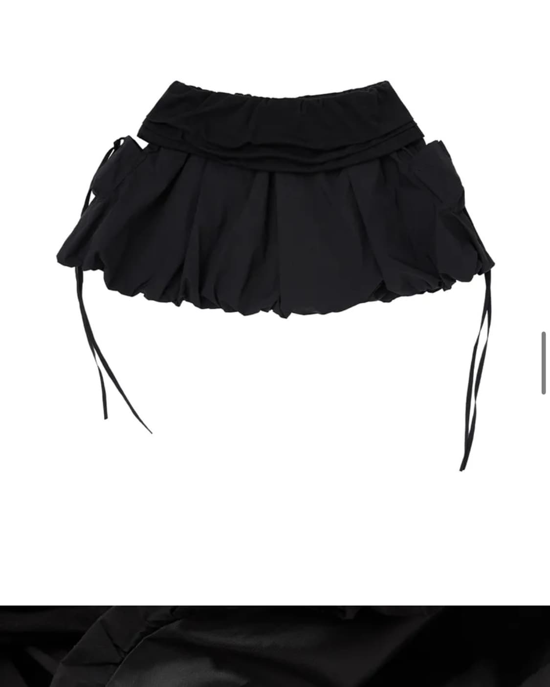 BALLOON RIBBON SHORT SKIRT BLACK 상품이미지2