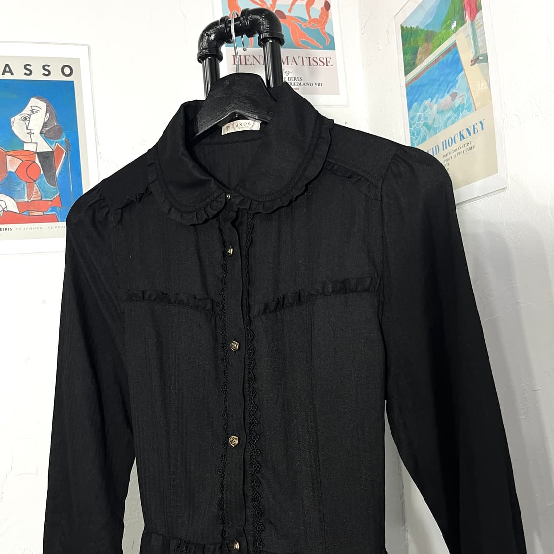 엑시즈팜 레이스디테일 티어드 원피스 상품이미지4