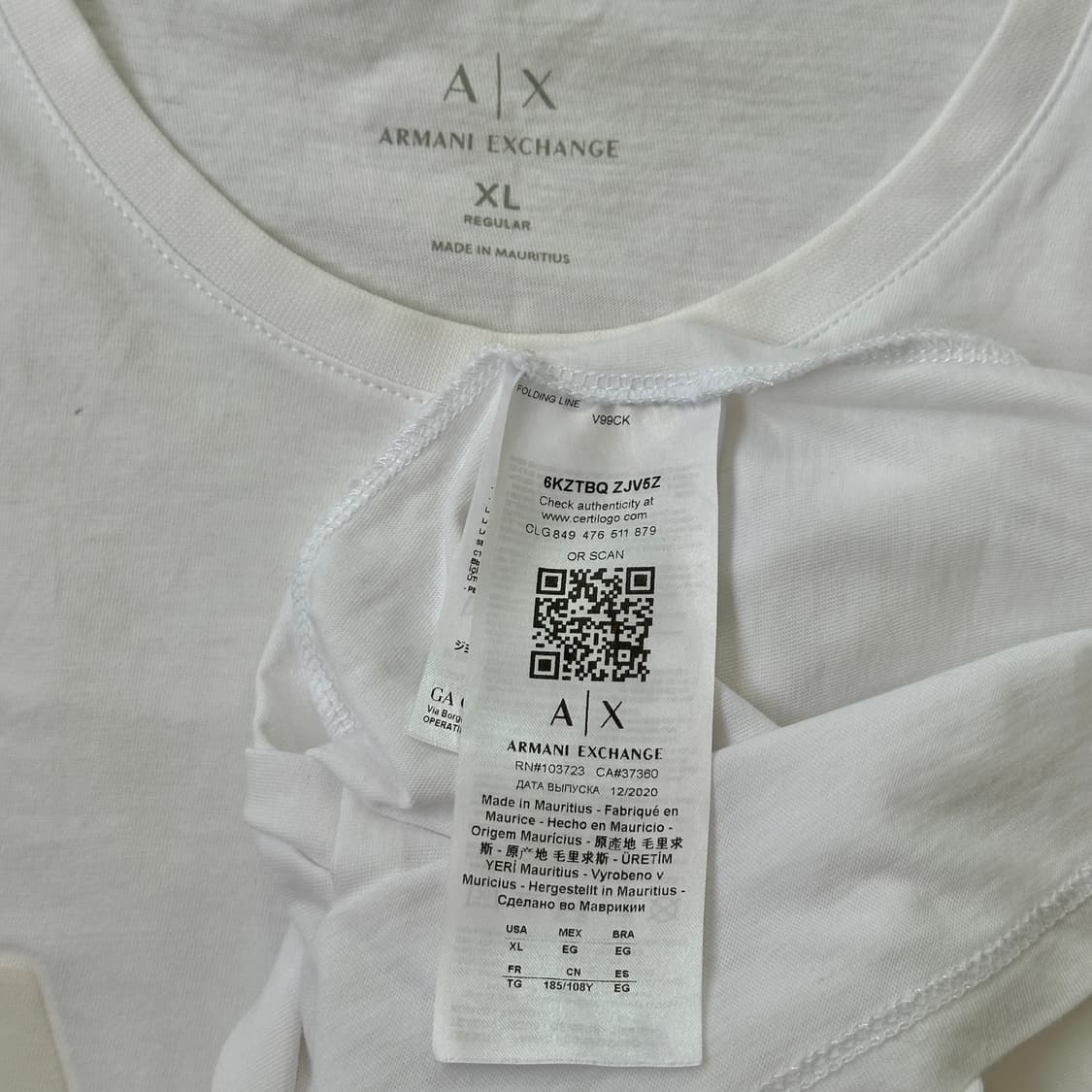 A|X 아르마니 익스체인지 레귤러핏 반팔티셔츠 상품이미지6
