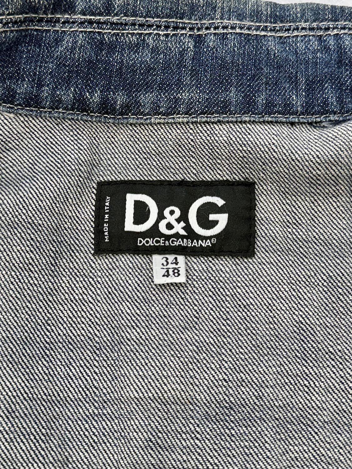 돌체 앤 가바나 백 프린팅 중청 데님 자켓 상품이미지7