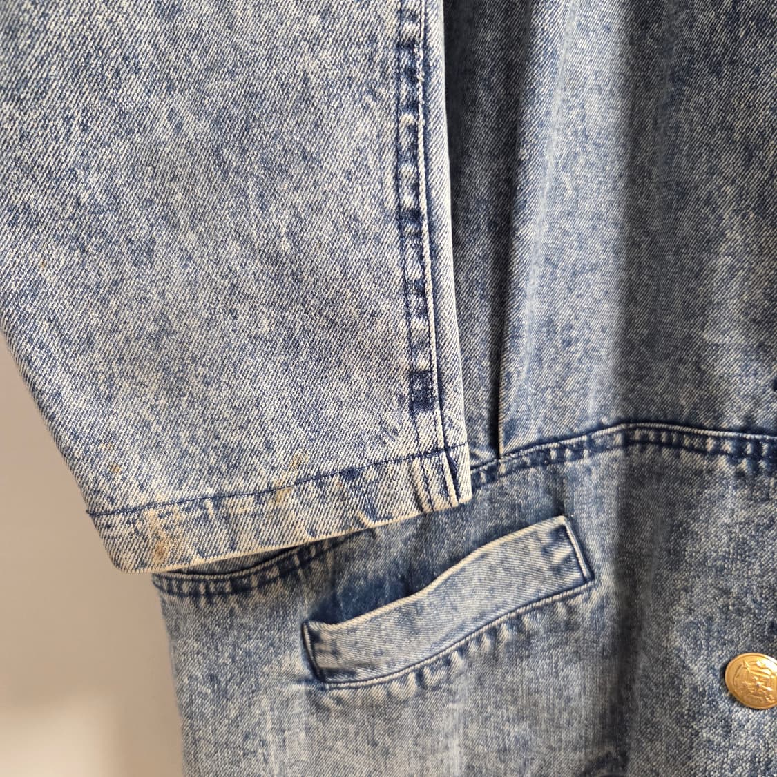 90s Made in USA 데님자켓 코트 L-XL(100-105) 상품이미지5