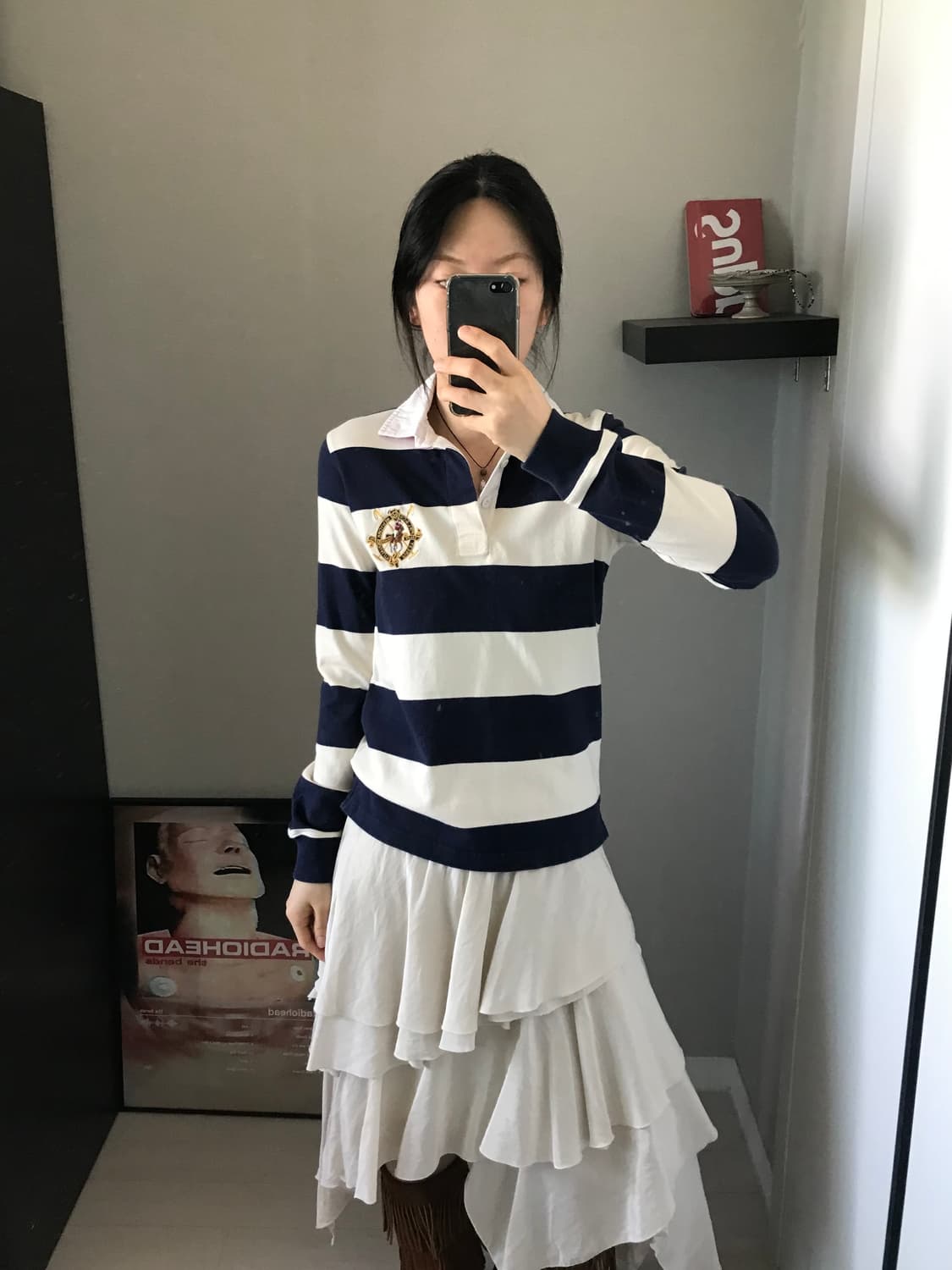 폴로 랄프로렌 클럽 로고 스트라이프 럭비티 상품이미지2