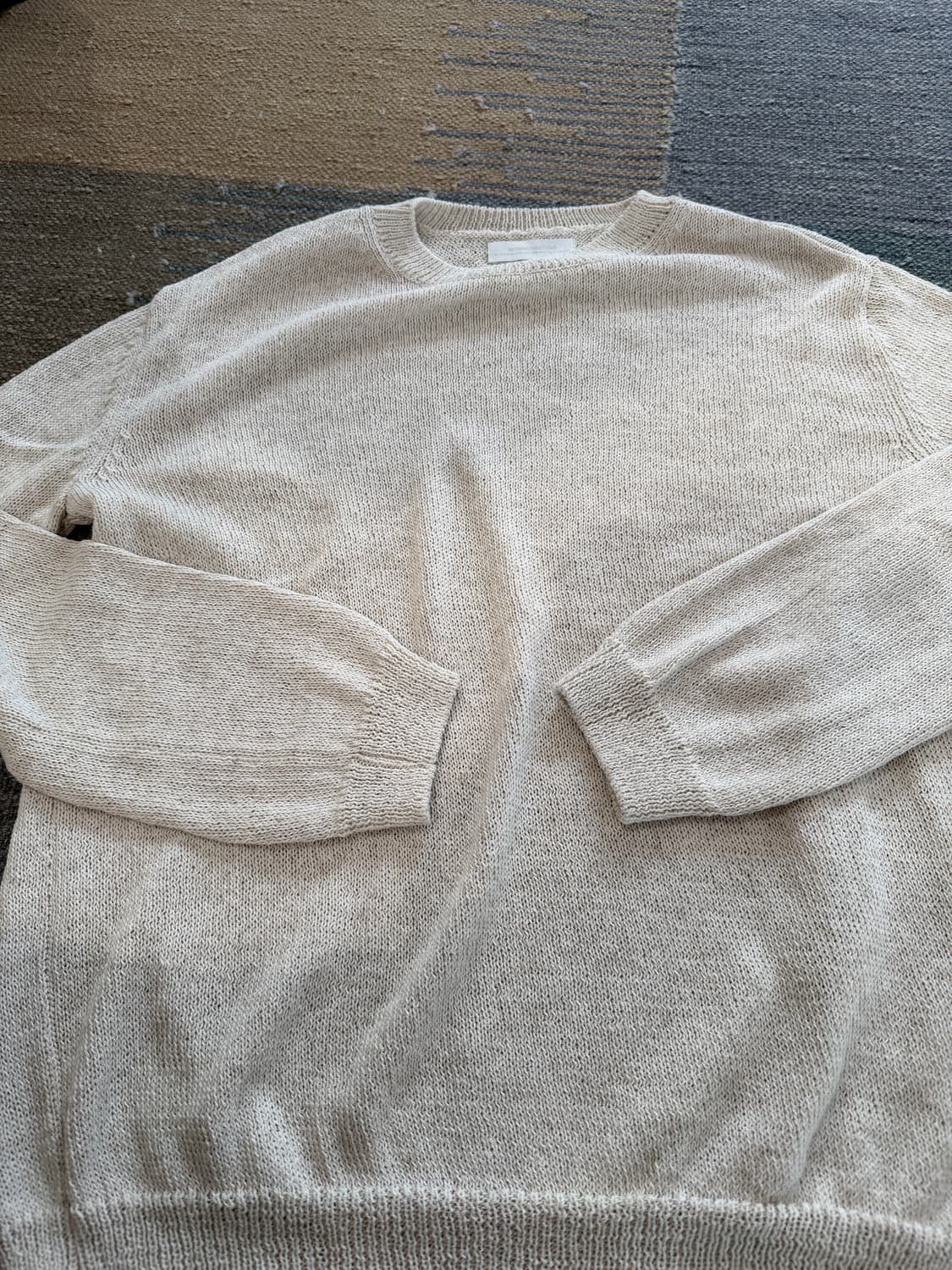 낫띵에브리띵 OVERSIZED LINEN SWEATER IN IVORY 상품이미지6