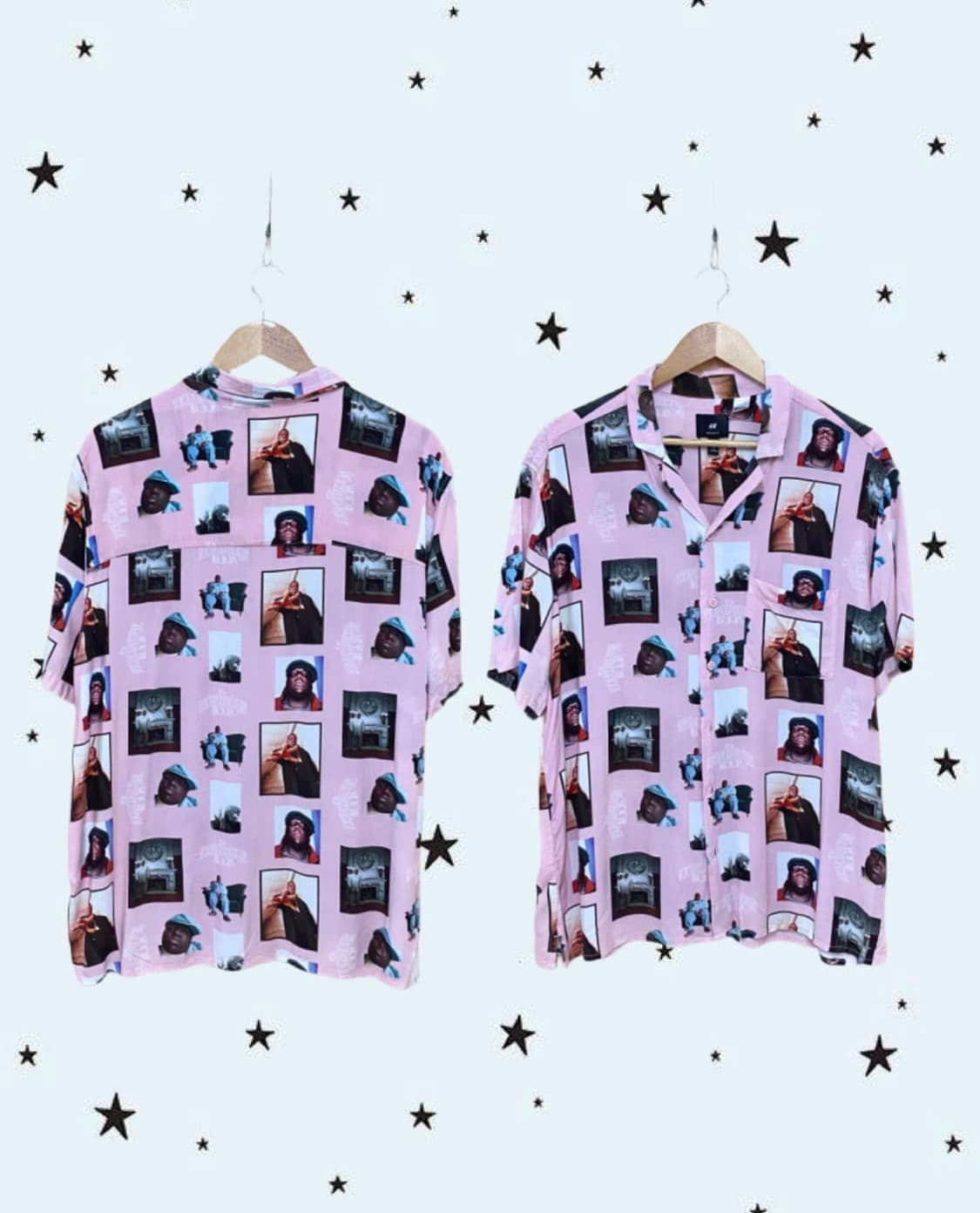 H&M x 비기스몰스 콜라보 오픈카라셔츠 상품이미지2