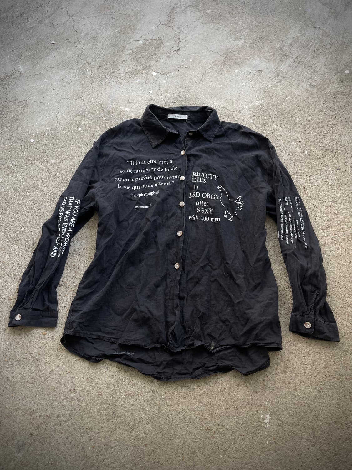 (overtone)lettering linen shirts 상품이미지1