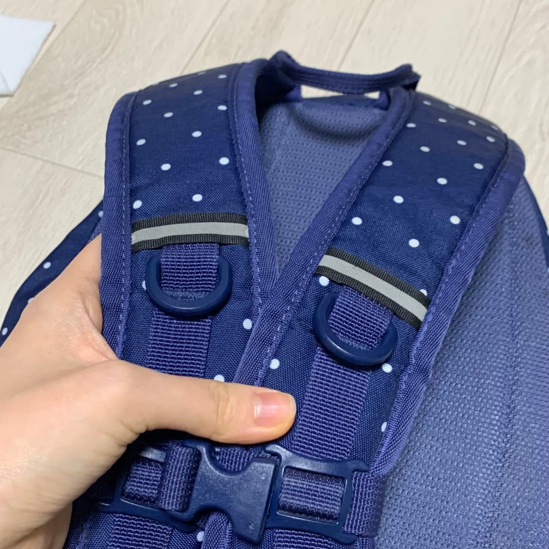 콜맨 네이비 도트 백팩 | 가방 일본 빈티지 하구미 모리걸 y 상품이미지2