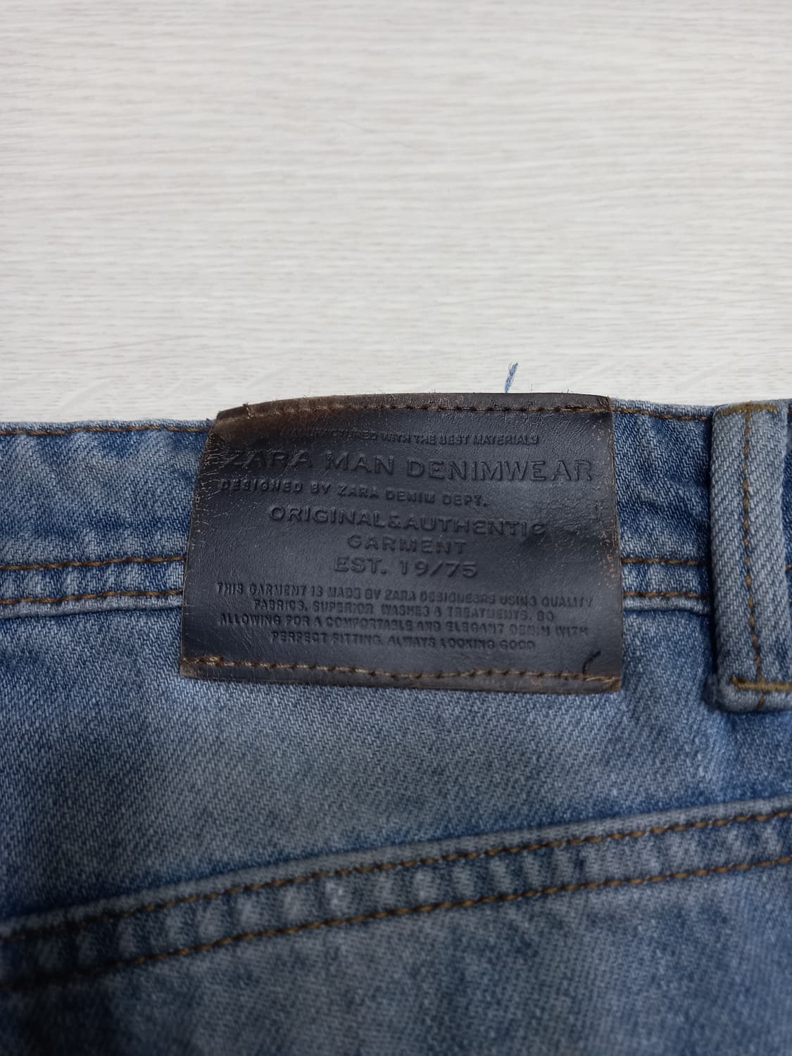 36 ZARAMAN 데미지워싱 상하스판 슬림일자진 36-431 상품이미지5