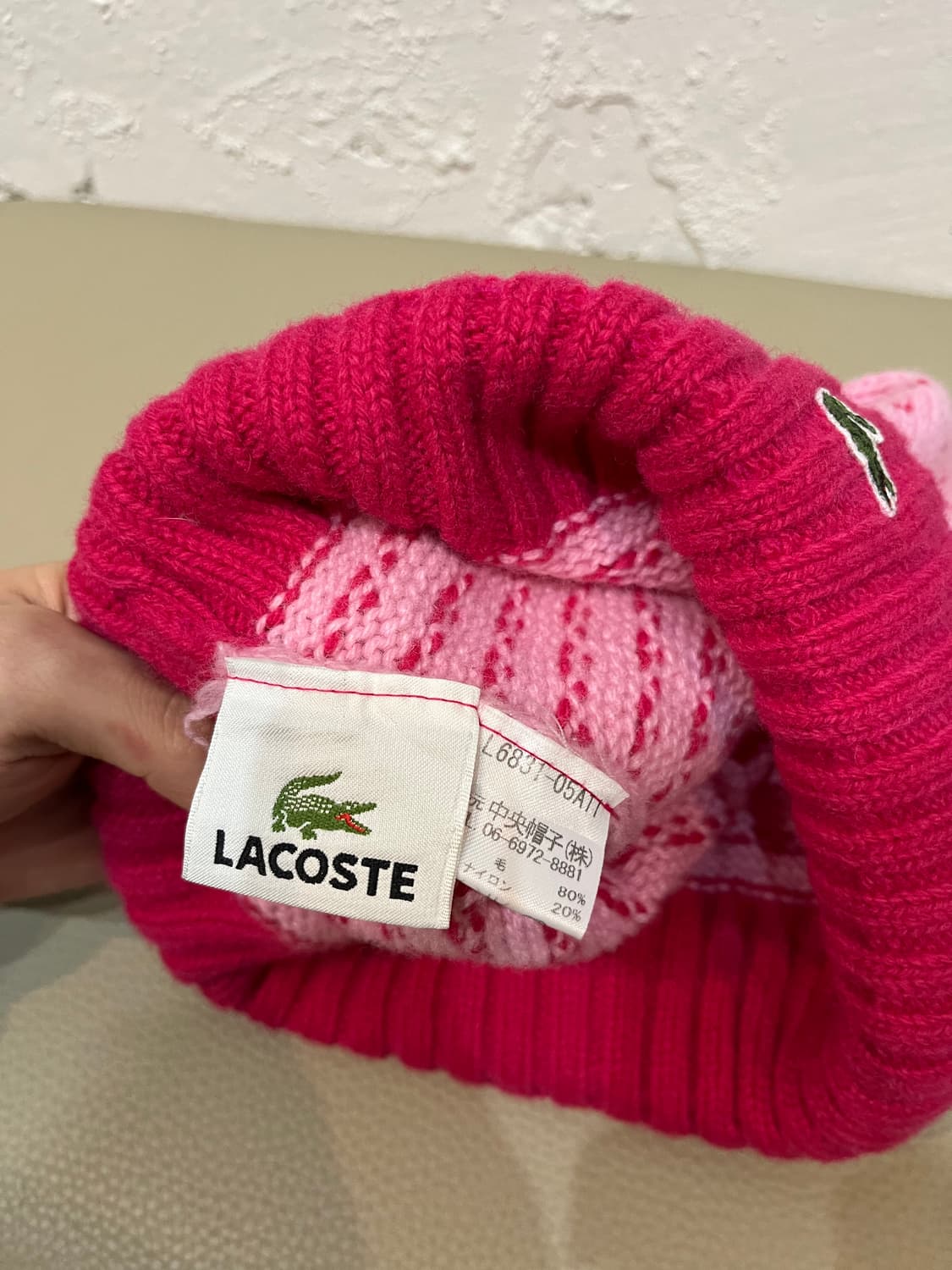 라코스테 울 하트 비니 Made in JAPAN 상품이미지3