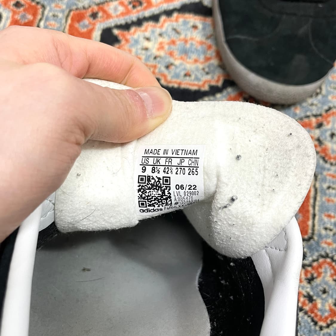 아디다스 가젤 블랙 스웨이드 운동화 US9 상품이미지5