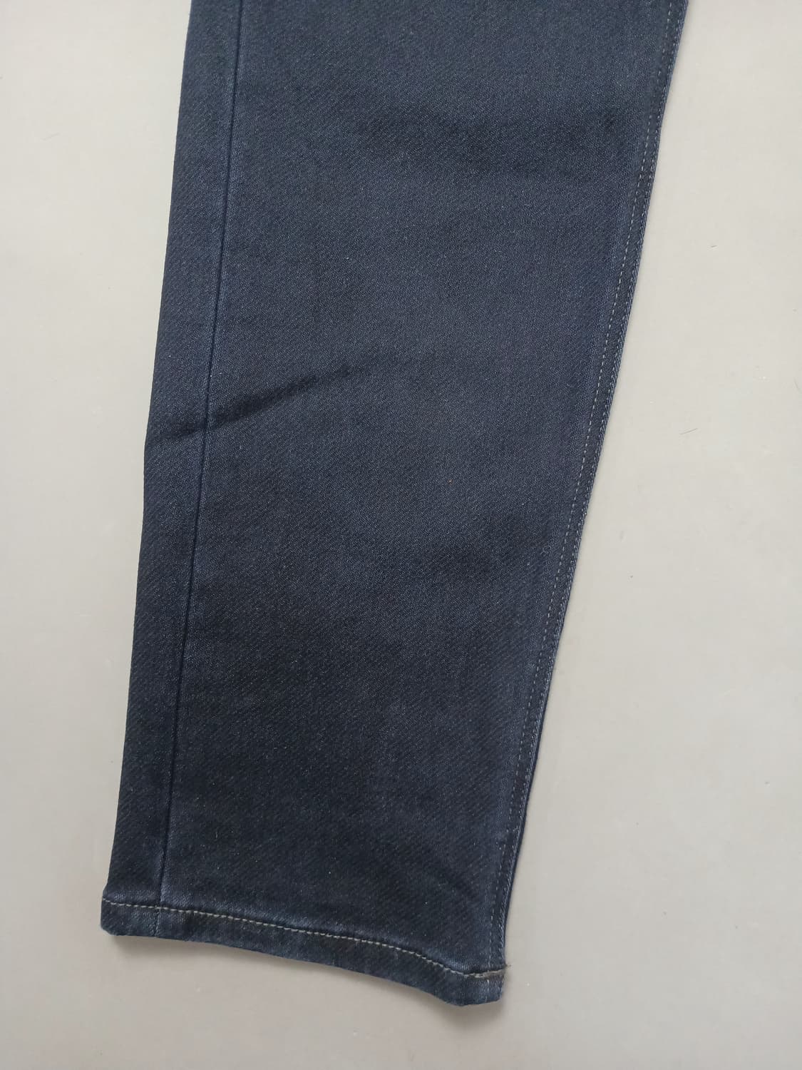 [32] 다니엘 크레뮤 진청생지 기모 밴딩 스트레이드진 청바지 상품이미지3