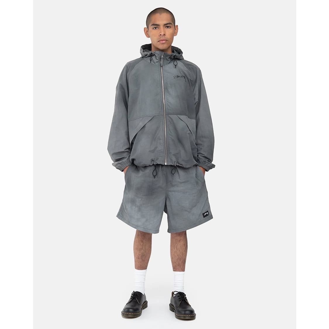 스투시 웨이브 다이 비치 쉘 자켓 그레이 상품이미지2