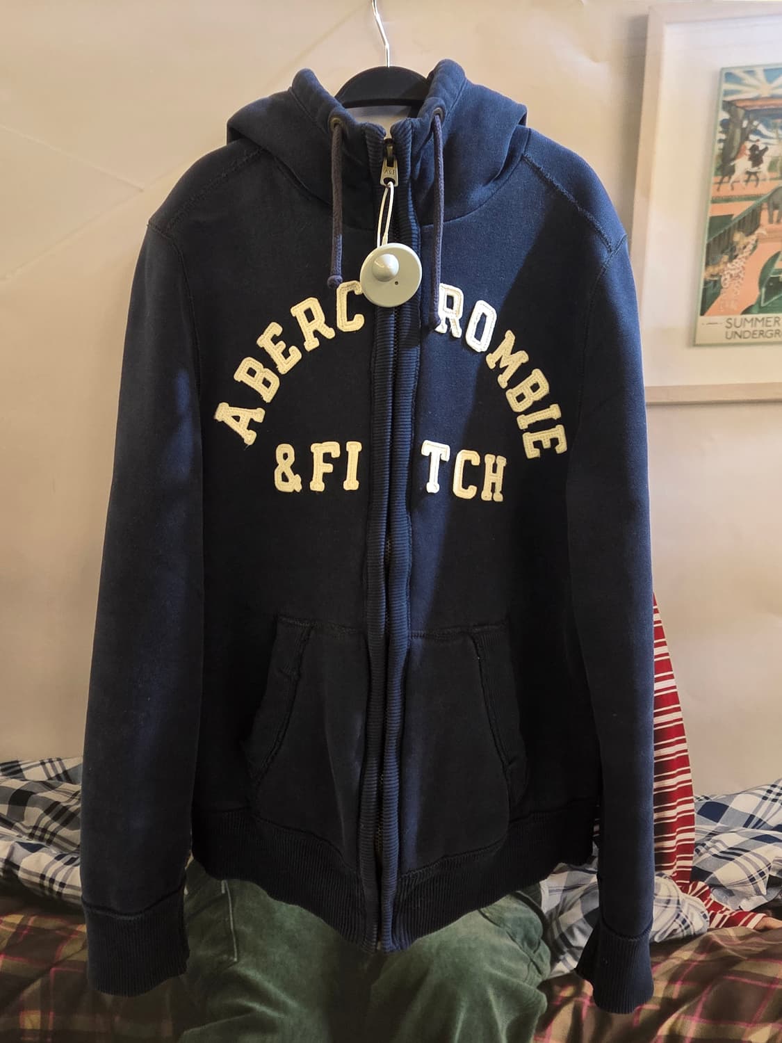 아베크롬비 네이비 양털후드집업 상품이미지2