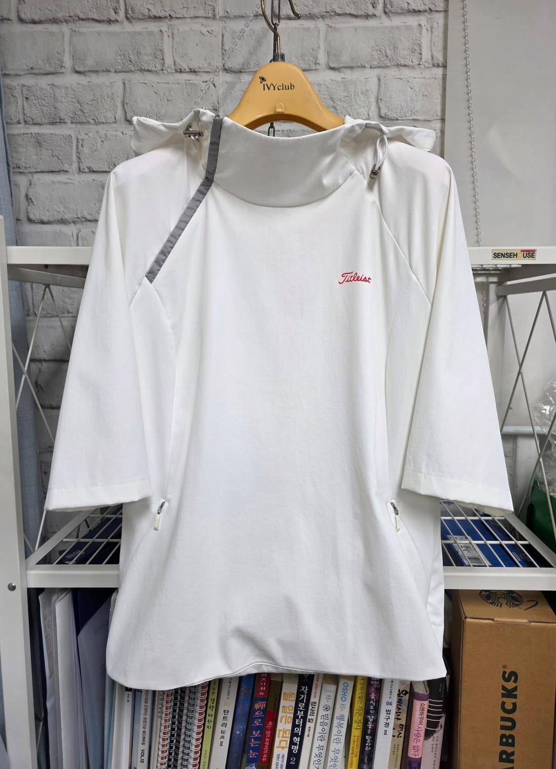 타이틀리스트 여성골프바람막이 L 95 5부소매 후드 골프바람막이 WM59 상품이미지1