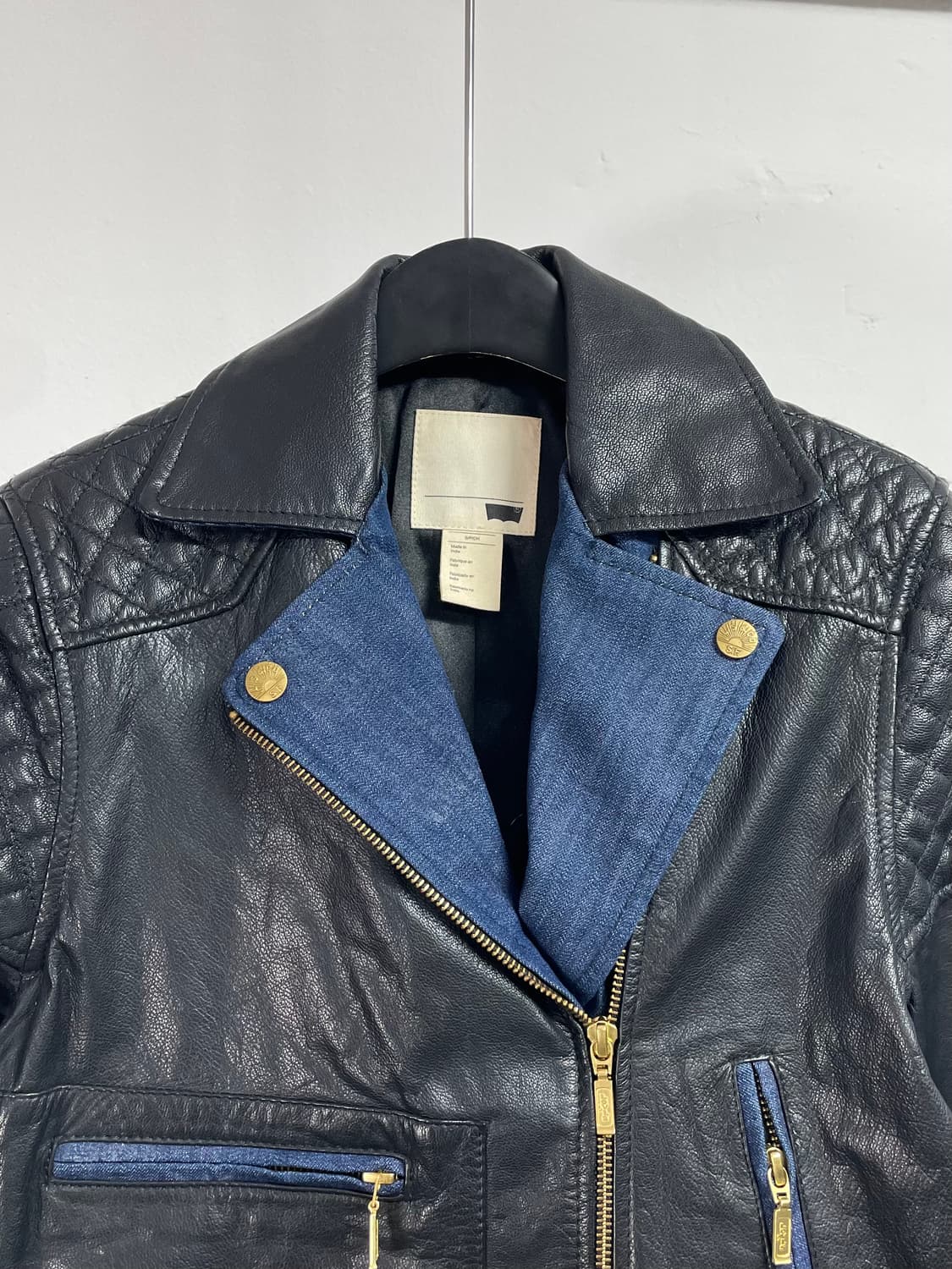  리바이스 우먼스 리얼레더 슬림핏 라이더자켓 (on.403)   상품이미지2