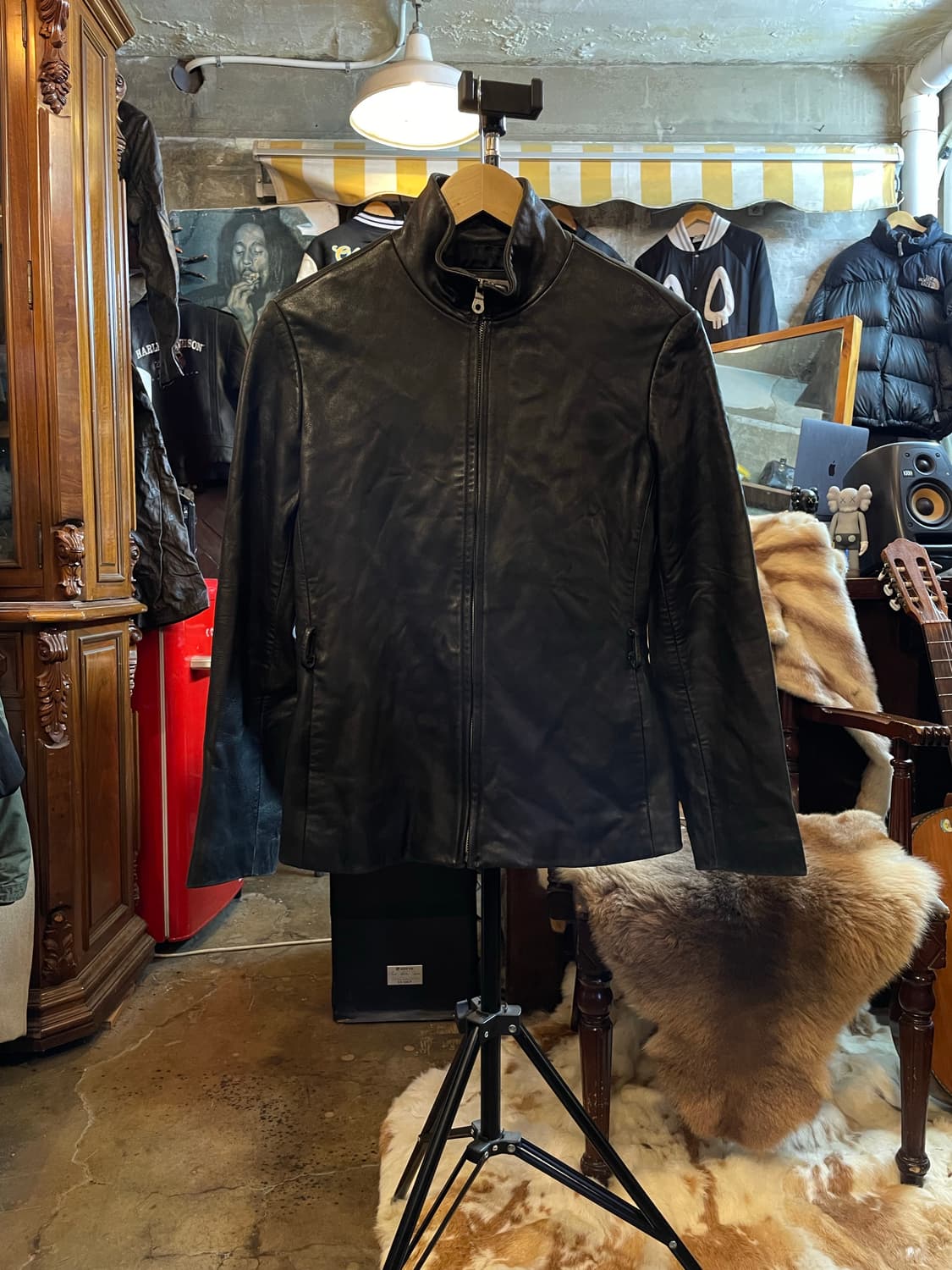 Marc New York 양가죽 바이커 자켓 블랙 상품이미지1