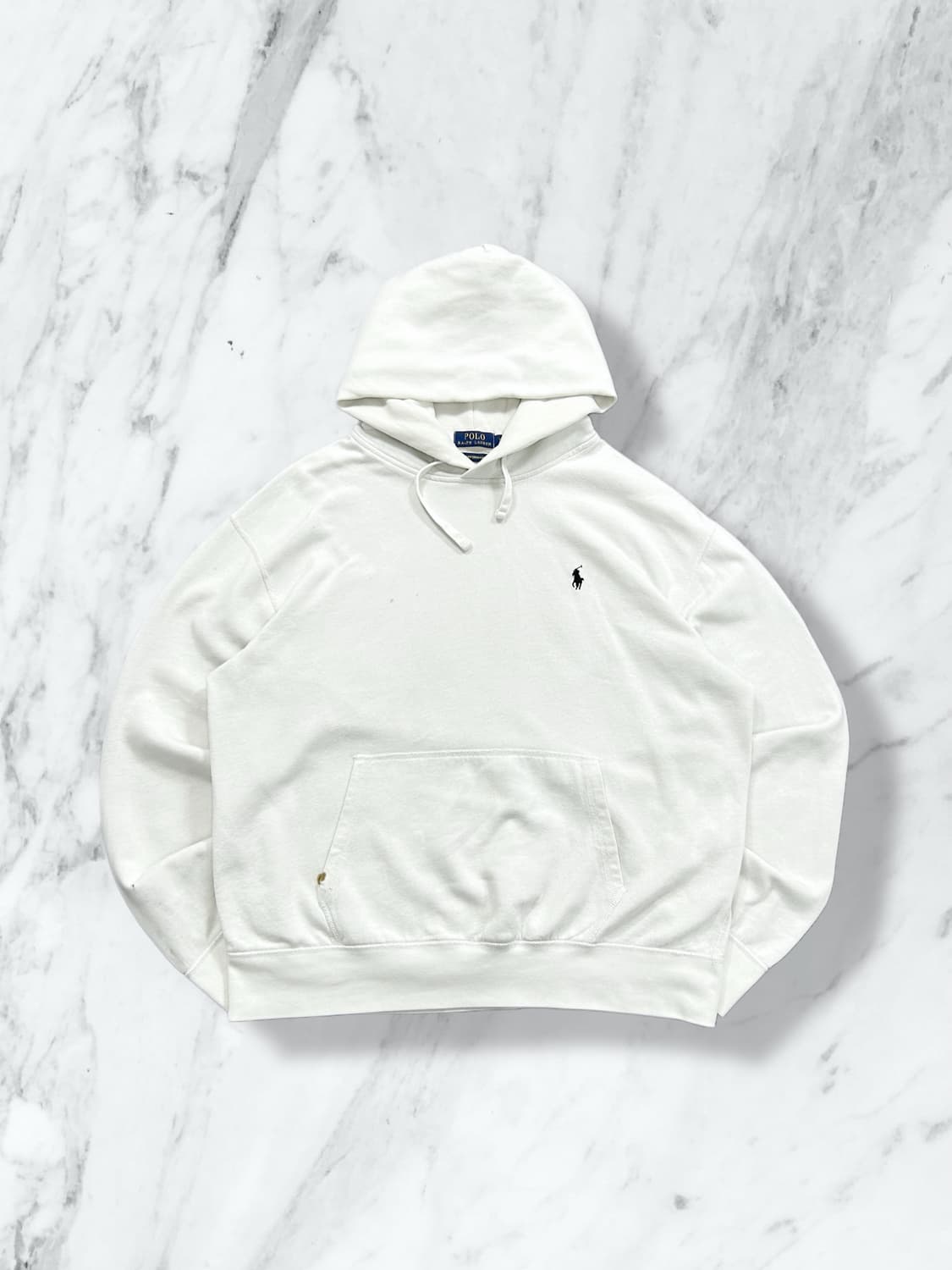 폴로 랄프로렌 포니 로고 화이트 후드티 XL 상품이미지1