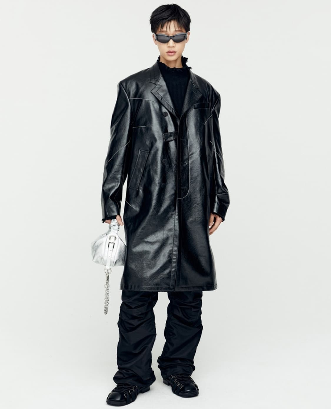 [L] 앤더슨벨 마우어 싱글 코트 블랙 상품이미지4