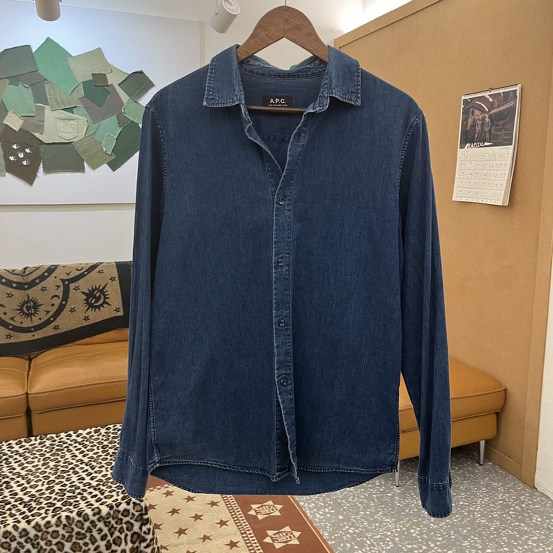 아페세 APC 올드스쿨 빈티지 캐주얼 데님 셔츠 S C09759 상품이미지3
