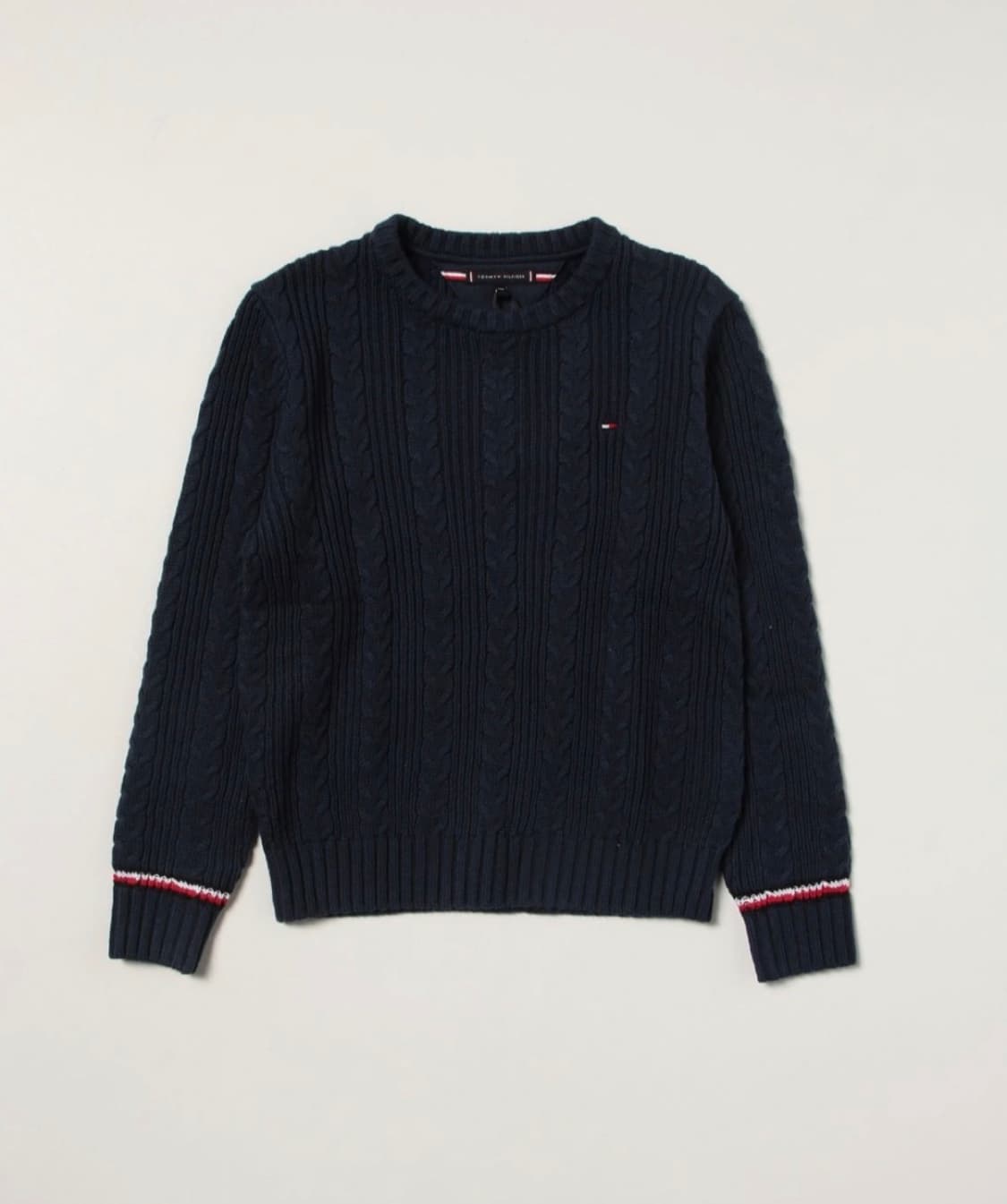 타미힐피거 에센셜 케이블 스웨터 / 네이비 상품이미지1