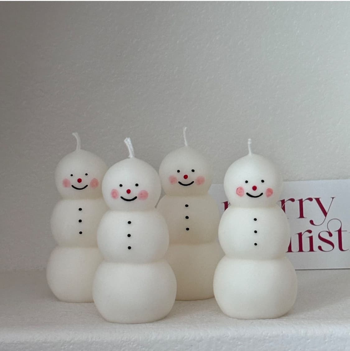 크리스마스 3단 눈사람 캔들 상품이미지1