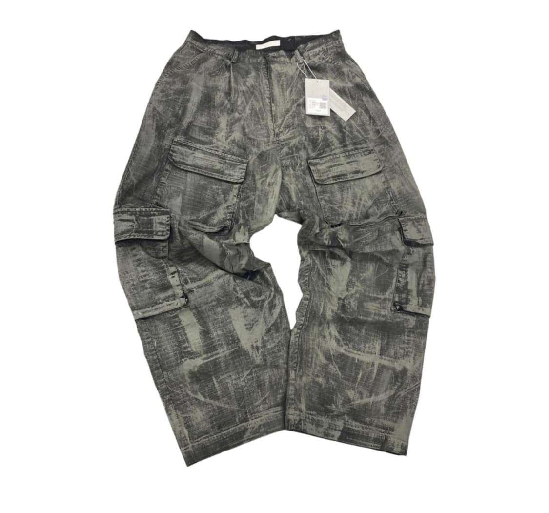 [2]언더마이카 하반 러프더티페인팅 와이드카고팬츠 상품이미지1