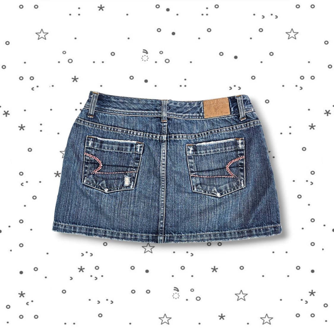 M American Eagle 아메리칸 이글 핑크 큐빅 데님 스커트 상품이미지1